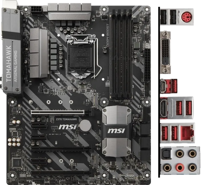 Ремонт материнских плат  MSI Z370 TOMAHAWK в Краснодаре