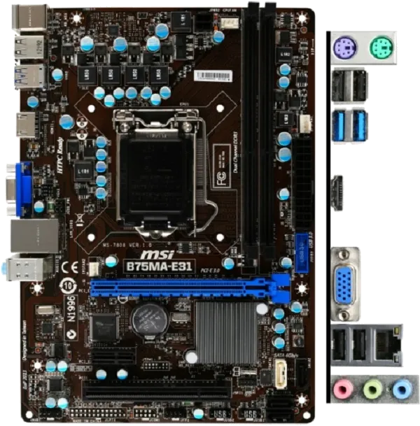 Ремонт материнских плат  MSI B75MA-E31 в Краснодаре