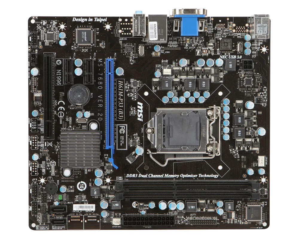 Ремонт материнских плат  MSI H61M-P33 (B3) в Краснодаре