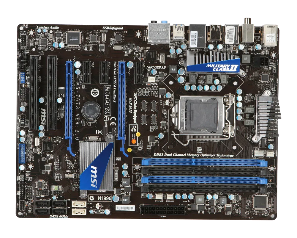 Ремонт материнских плат  MSI P67A-G45 (B3) в Краснодаре
